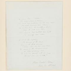 19th Century Handwritten Framed Poem - 4517406