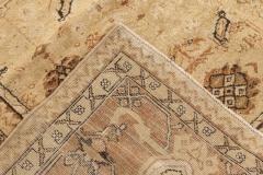 19th Century Indian Agra Beige and Brown Rug Size Adjusted  - 2461422