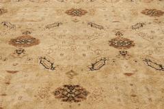 19th Century Indian Agra Beige and Brown Rug Size Adjusted  - 2461423