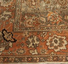 19th Century Indian Amritsar Brown Beige and Salmon Wool Rug - 2464701