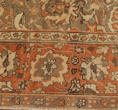 19th Century Indian Amritsar Brown Beige and Salmon Wool Rug - 2464703