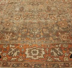 19th Century Indian Amritsar Brown Beige and Salmon Wool Rug - 2464704