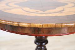 19th Century Inlaid Walnut Round Gueridon Table or Pedestal Table - 2484628