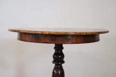19th Century Inlaid Walnut Round Gueridon Table or Pedestal Table - 2484629
