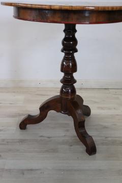 19th Century Inlaid Walnut Round Gueridon Table or Pedestal Table - 2484630