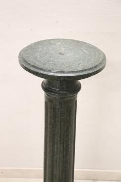 19th Century Italian Antique Column in Green Marble from the Alps - 2891356