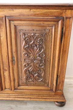 19th Century Italian Antique Sideboard or Buffet in Solid Carved Walnut - 2958566