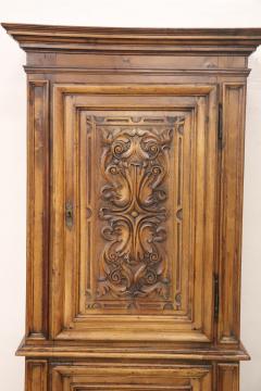 19th Century Italian Antique Small Cabinet in Solid Carved Walnut - 2995028