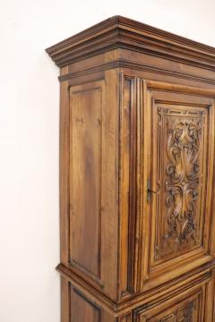 19th Century Italian Antique Small Cabinet in Solid Carved Walnut - 2995031