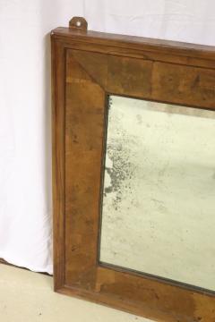 19th Century Italian Antique Wall Mirror with Briar Walnut Frame - 2276784