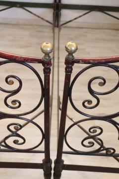 19th Century Italian Antique Wrought Iron Pair of Single Beds - 3370578