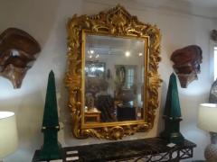 19th Century Italian Baroque Style Giltwood Mirror - 3638180