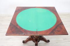 19th Century Italian Carved Mahogany Wood Antique Game Table - 2251315