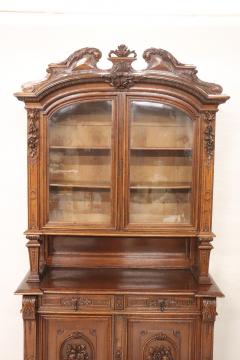 19th Century Italian Carved Oak Wood Majestic Antique Sideboard 1850s - 2372435