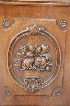 19th Century Italian Carved Oak Wood Majestic Antique Sideboard 1850s - 2372438