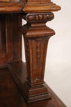 19th Century Italian Carved Oak Wood Majestic Antique Sideboard 1850s - 2372440