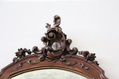 19th Century Italian Carved Walnut Antique Console Table with Mirror - 2246351