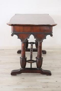 19th Century Italian Carved Walnut Antique Writing Desk - 2333661