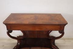 19th Century Italian Carved Walnut Charle X Antique Console Table - 2428757