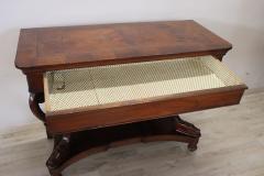 19th Century Italian Carved Walnut Charle X Antique Console Table - 2428762