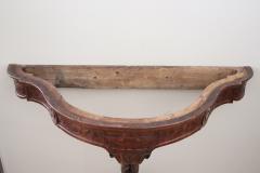 19th Century Italian Carved Wood Antique Console Table with Marble Top - 2423712