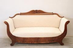 19th Century Italian Charles X Carved Walnut Antique Large Settee - 2286206