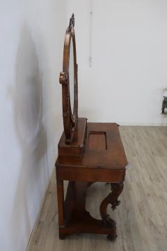 19th Century Italian Charles X Carved Walnut Vanity Table - 2227538