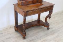 19th Century Italian Charles X Carved Walnut Vanity Table - 2227540