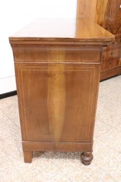 19th Century Italian Charles X Inlaid Walnut Antique Chest of Drawers Restored - 4194857