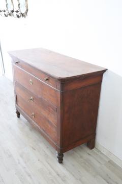 19th Century Italian Charles X Walnut Antique Chest of Drawers or Dresser - 2727053