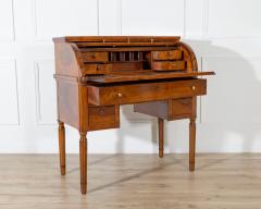 19th Century Italian Charles X Walnut Cylinder Desk - 4397061