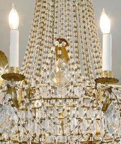 19th Century Italian Empire Crystal Chandelier - 778909