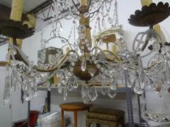 19th Century Italian Genovese Giltwood and Crystal Chandelier - 3938519