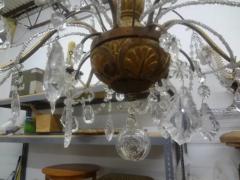 19th Century Italian Genovese Giltwood and Crystal Chandelier - 3938522