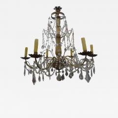 19th Century Italian Genovese Giltwood and Crystal Chandelier - 3940099