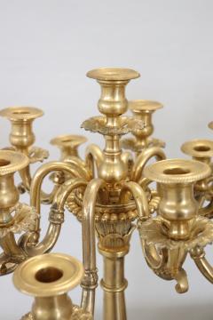 19th Century Italian Gilt Bronze Pair of Antique Candelabras with Twelve Lights - 3615247