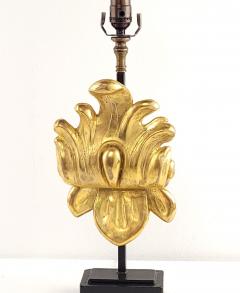 19th Century Italian Giltwood Fragment Now a Lamp - 3747493