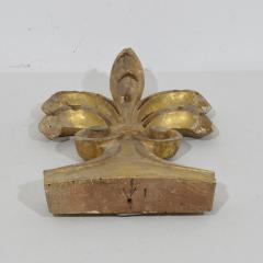 19th Century Italian Hand Carved Giltwood Gothic Style Ornament Fragment - 4121492