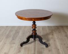 19th Century Italian Inlaid Walnut Center Table from Rolo - 4157113