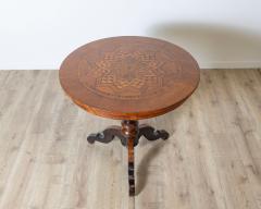 19th Century Italian Inlaid Walnut Center Table from Rolo - 4157158