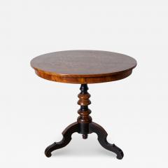 19th Century Italian Inlaid Walnut Center Table from Rolo - 4159389