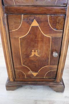 19th Century Italian Inlaid Walnut Pair of Antique Nightstands - 3376609