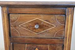 19th Century Italian Inlaid Walnut Pair of Antique Nightstands - 3376610