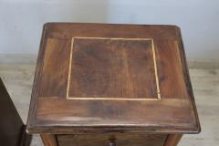 19th Century Italian Inlaid Walnut Pair of Antique Nightstands - 3376612