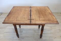 19th Century Italian L Philippe Kitchen Table in Poplar Wood with Opening Top - 3366350