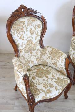 19th Century Italian Louis Philippe Antique Living Room Set or Salon Suite - 2600623