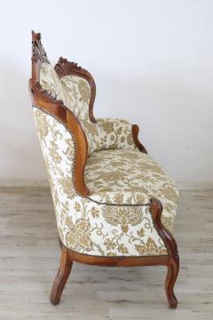 19th Century Italian Louis Philippe Antique Living Room Set or Salon Suite - 2600624