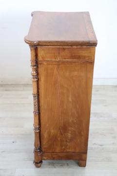 19th Century Italian Louis Philippe Antique Nightstand in Solid Walnut - 3582255