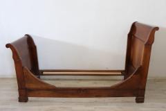 19th Century Italian Louis Philippe Antique Walnut Single Bed - 3080944
