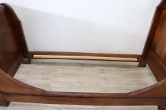 19th Century Italian Louis Philippe Antique Walnut Single Bed - 3080946